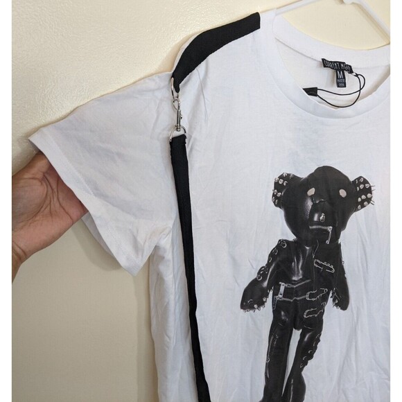 Dolls Kill Current Mood Tormented Teddy Graphic T-Shirt Tunic Medium - Picture 9 of 13